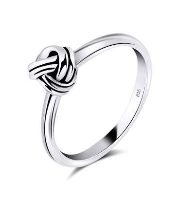 Dainty Knotted Silver Ring NSR-809